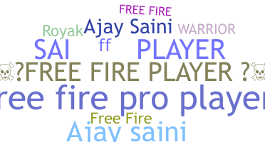 Surnom - Freefireplayer