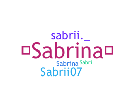 Surnom - Sabrii
