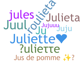 Surnom - Juliette