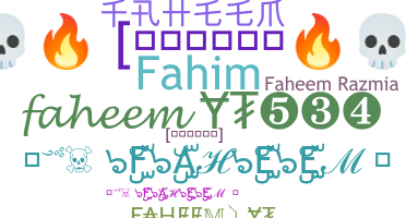 Surnom - Faheem